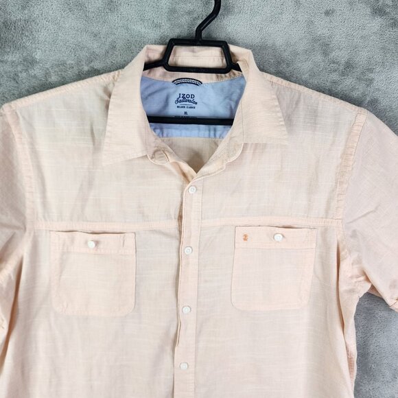 Men's Izod Saltwater Relaxed Classics Shirt Short Sleeve Button-Down Size XL - Picture 3 of 14